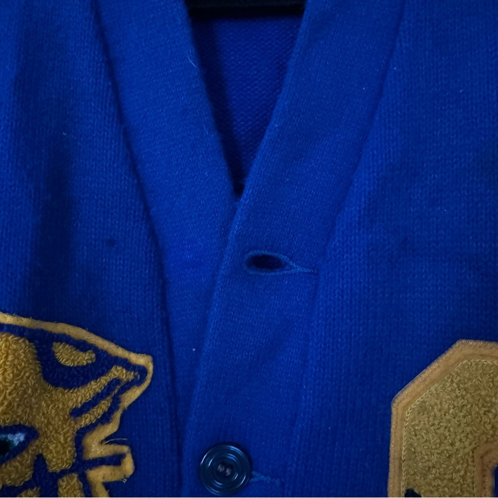 Vintage Blue and Gold Varsity Sweater - Picture 6 of 6